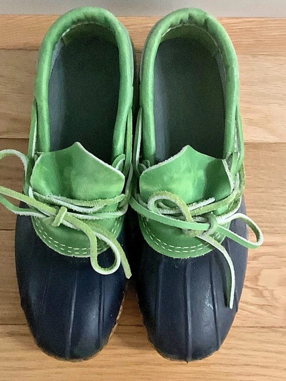 L.L.Bean Boots Duck Boots shoes Blue & Green US 8 - Picture 2 of 7
